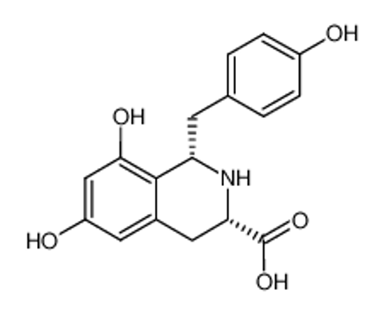 Imagem de (1S,3S)-6,8-dihydroxy-1-(4-hydroxybenzyl)-1,2,3,4-tetrahydroisoquinoline-3-carboxylic acid