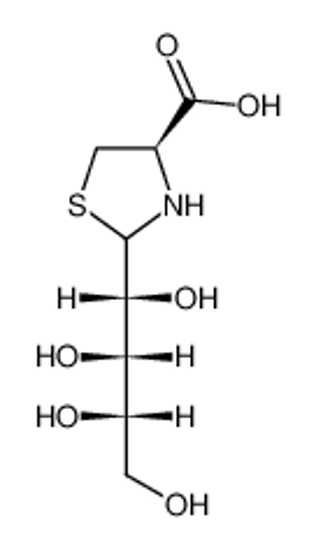 Picture of (4R)-2-(L-arabino-1,2,3,4-Tetrahydroxybutyl)-4-thiazolidincarbonsaeure