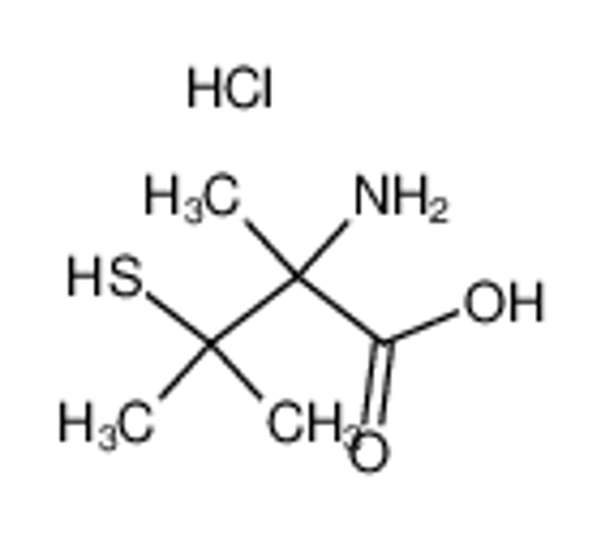 Picture of (2-RS)-2-amino-3-mercapto-2,3-dimethylbutanoic acid hydrochloride