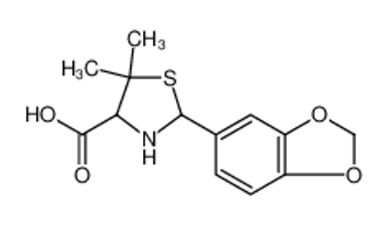 Picture of 4-Thiazolidinecarboxylic acid, 2-(1,3-benzodioxol-5-yl)-5,5-dimethyl-