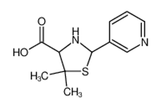 Picture of 4-Thiazolidinecarboxylic acid, 5,5-dimethyl-2-(3-pyridinyl)-