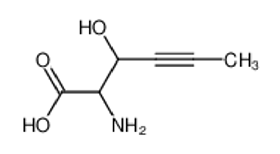 Picture of 2-amino-3-hydroxy-4-hexynoic acid