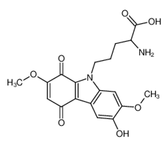 Picture of 2-Amino-5-(6-hydroxy-2,7-dimethoxy-1,4-dioxo-1,4-dihydro-carbazol-9-yl)-pentanoic acid