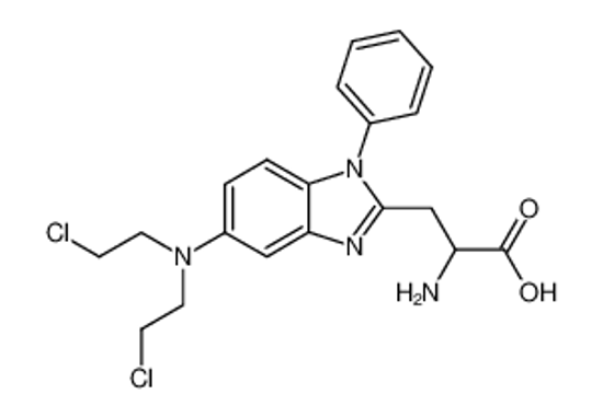 Picture of 2-amino-3-{5-[bis-(2-chloro-ethyl)-amino]-1-phenyl-1H-benzoimidazol-2-yl}-propionic acid