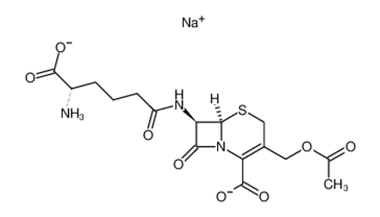 Picture of (6R)-3-acetoxymethyl-7t-((Ξ)-5-amino-5-carboxy-pentanoylamino)-8-oxo-(6rH)-5-thia-1-aza-bicyclo[4.2.0]oct-2-ene-2-carboxylic acid; disodium salt