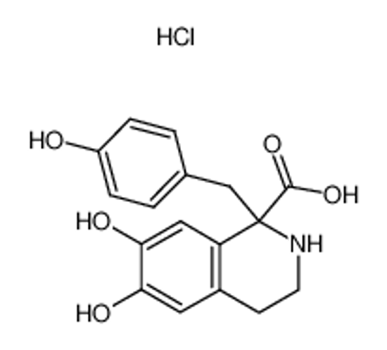 Picture of 1-carboxy-6,7-dihydroxy-1-(4-hydroxybenzyl)-1,2,3,4-tetrahydroisoquinoline hydrochloride