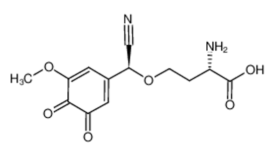 Picture of O-((S)-cyano(5-methoxy-3,4-dioxocyclohexa-1,5-dien-1-yl)methyl)-L-homoserine