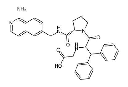 Picture of ((R)-1-((S)-2-(((1-aminoisoquinolin-6-yl)methyl)carbamoyl)pyrrolidin-1-yl)-1-oxo-3,3-diphenylpropan-2-yl)glycine