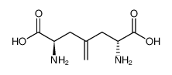 Picture of (-)-2,6-diamino-4-methylene-1,7-heptanedioic acid