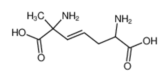 Изображение (E)-2,6-diamino-2-methyl-3-heptene-1,7-dioic acid