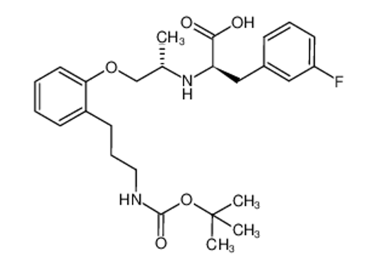 Picture of (R)-2-(((S)-1-(2-(3-((tert-butoxycarbonyl)amino)propyl)phenoxy)propan-2-yl)amino)-3-(3-fluorophenyl)propanoic acid
