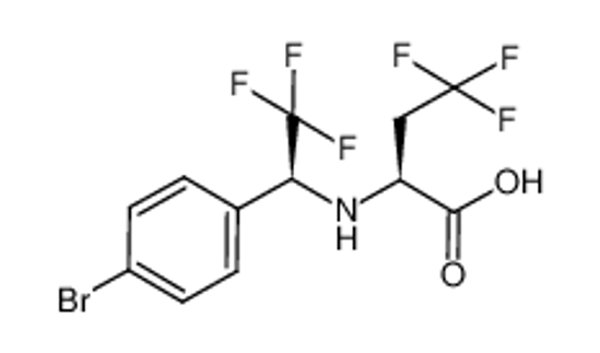 Picture of (2S)-2-{[(1S)-1-(4-bromophenyl)-2,2,2-trifluoroethyl]amino}-4,4,4-trifluorobutanoic acid
