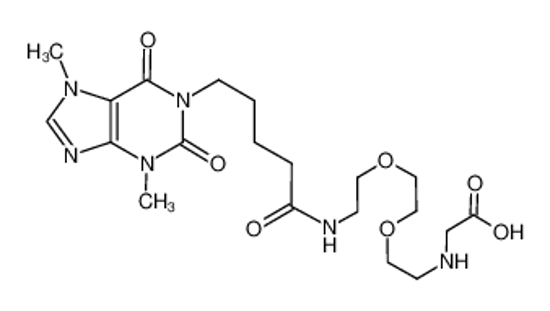 Picture of (2-(2-(2-(5-(3,7-dimethyl-2,6-dioxo-2,3,6,7-tetrahydro-1H-purin-1-yl)pentanamido)ethoxy)ethoxy)ethyl)glycine