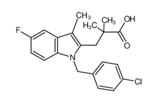 Picture of 3-[1-[(4-chlorophenyl)methyl]-5-fluoro-3-methylindol-2-yl]-2,2-dimethylpropanoic acid