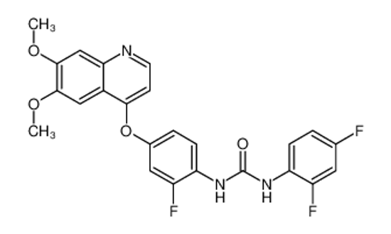 Imagem de 1-(2,4-difluorophenyl)-3-[4-(6,7-dimethoxyquinolin-4-yl)oxy-2-fluorophenyl]urea