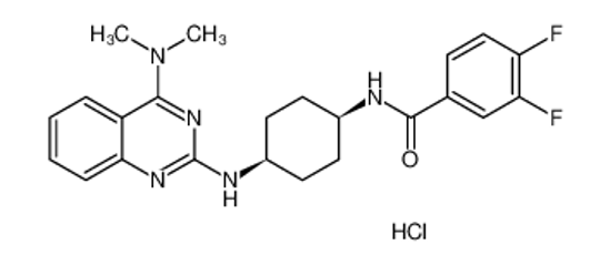 Picture of N-[4-[[4-(dimethylamino)quinazolin-2-yl]amino]cyclohexyl]-3,4-difluorobenzamide,hydrochloride