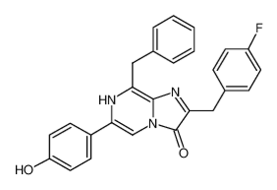 Picture of 8-benzyl-2-[(4-fluorophenyl)methyl]-6-(4-hydroxyphenyl)-7H-imidazo[1,2-a]pyrazin-3-one