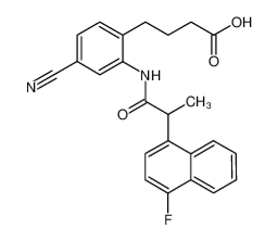 Imagem de 4-[4-cyano-2-[2-(4-fluoronaphthalen-1-yl)propanoylamino]phenyl]butanoic acid