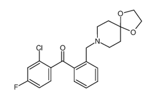 Изображение (2-chloro-4-fluorophenyl)-[2-(1,4-dioxa-8-azaspiro[4.5]decan-8-ylmethyl)phenyl]methanone